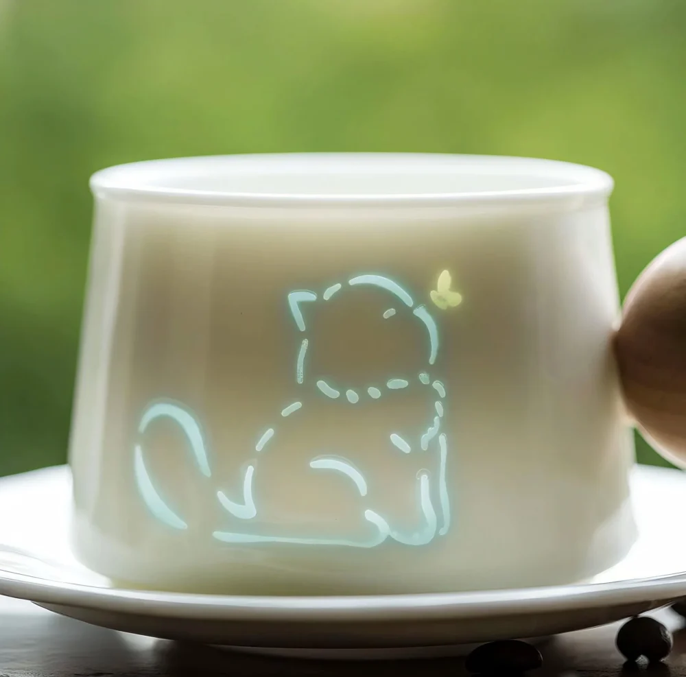 Delicate cup kitten